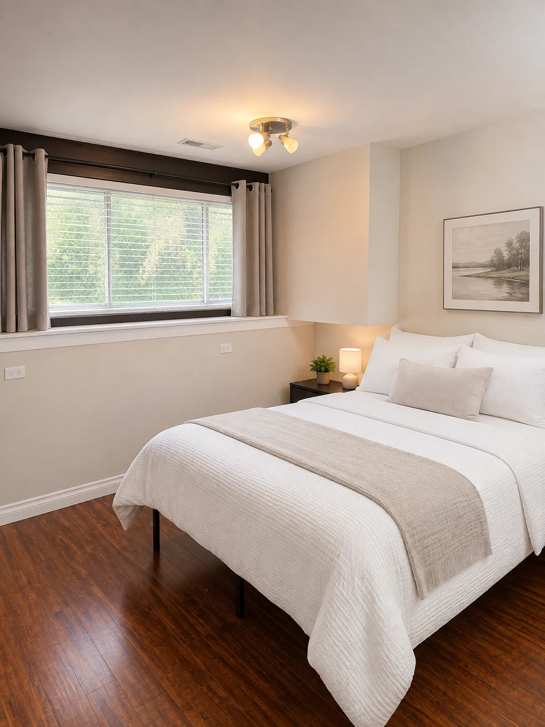 Bright furnished bedroom