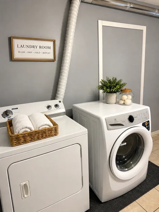Styled laundry room